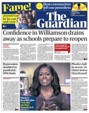 The Guardian (UK) Newspaper Front Page for 19 August 2020