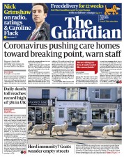 The Guardian (UK) Newspaper Front Page for 1 April 2020