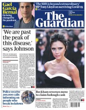 The Guardian (UK) Newspaper Front Page for 1 May 2020