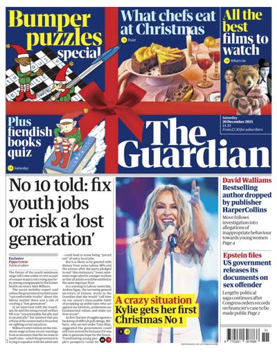 The Guardian Newspaper Front Page (UK) for 20 December 2025