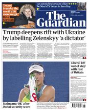 The Guardian front page for 20 February 2025