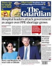 The Guardian (UK) Newspaper Front Page for 20 April 2020