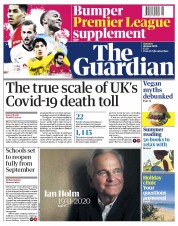 The Guardian (UK) Newspaper Front Page for 20 June 2020