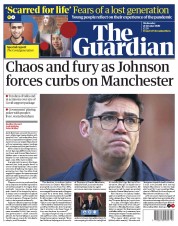 The Guardian (UK) Newspaper Front Page for 21 October 2020