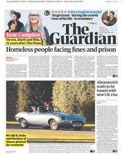 The Guardian (UK) Newspaper Front Page for 21 May 2018