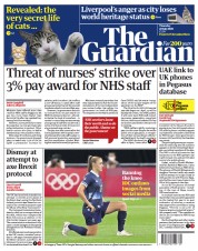 The Guardian (UK) Newspaper Front Page for 22 July 2021