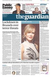 The Guardian (UK) Newspaper Front Page for 23 November 2015