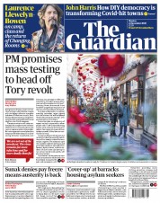 The Guardian (UK) Newspaper Front Page for 23 November 2020