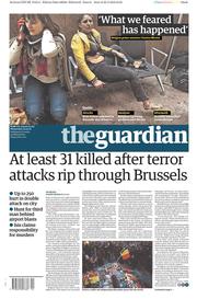 The Guardian (UK) Newspaper Front Page for 23 March 2016