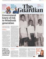 The Guardian (UK) Newspaper Front Page for 23 April 2018