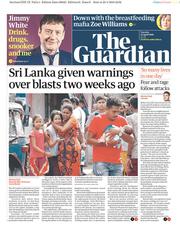 The Guardian (UK) Newspaper Front Page for 23 April 2019