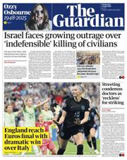 The Guardian front page for 23 July 2025