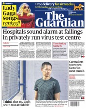 The Guardian (UK) Newspaper Front Page for 24 April 2020