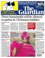 The Guardian (UK) Newspaper Front Page for 25 November 2020