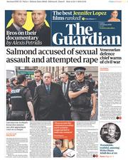 The Guardian (UK) Newspaper Front Page for 25 January 2019