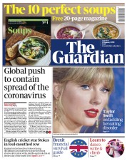 The Guardian (UK) Newspaper Front Page for 25 January 2020