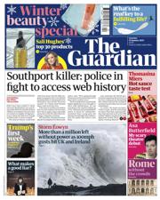 The Guardian front page for 25 January 2025