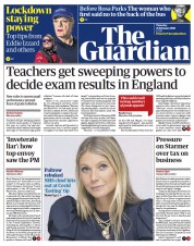 The Guardian (UK) Newspaper Front Page for 25 February 2021