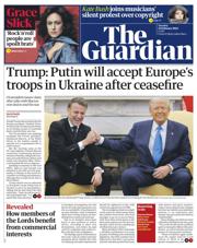 The Guardian front page for 25 February 2025