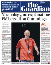 The Guardian (UK) Newspaper Front Page for 25 May 2020