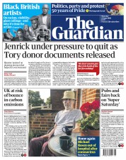 The Guardian (UK) Newspaper Front Page for 25 June 2020