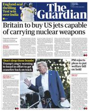 The Guardian front page for 25 June 2025