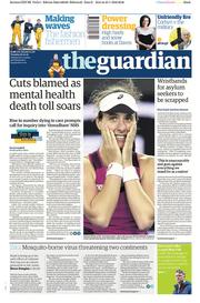 The Guardian (UK) Newspaper Front Page for 26 January 2016