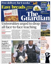 The Guardian (UK) Newspaper Front Page for 26 September 2020