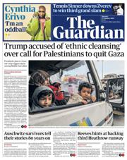 The Guardian front page for 27 January 2025