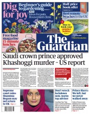 The Guardian (UK) Newspaper Front Page for 27 February 2021