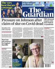 The Guardian (UK) Newspaper Front Page for 27 April 2021