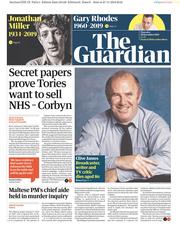 The Guardian (UK) Newspaper Front Page for 28 November 2019