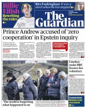 The Guardian (UK) Newspaper Front Page for 28 January 2020