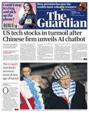 The Guardian front page for 28 January 2025