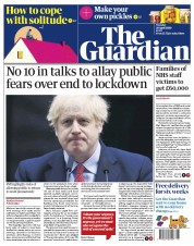 The Guardian (UK) Newspaper Front Page for 28 April 2020