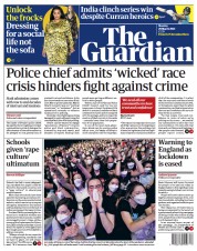 The Guardian (UK) Newspaper Front Page for 29 March 2021