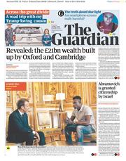 The Guardian (UK) Newspaper Front Page for 29 May 2018