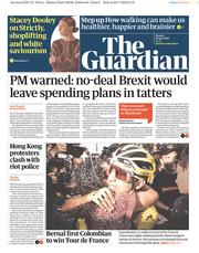 The Guardian (UK) Newspaper Front Page for 29 July 2019