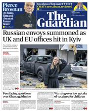 The Guardian front page for 29 August 2025