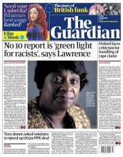 The Guardian (UK) Newspaper Front Page for 2 April 2021