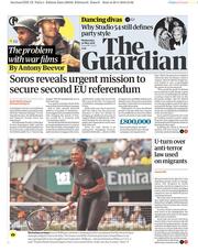 The Guardian (UK) Newspaper Front Page for 30 May 2018