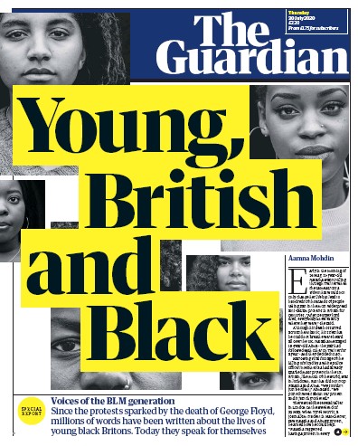 The Guardian Newspaper Front Page (UK) for 30 July 2020