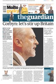 The Guardian (UK) Newspaper Front Page for 30 September 2015