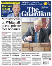 The Guardian (UK) Newspaper Front Page for 30 September 2020