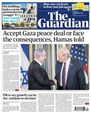 The Guardian front page for 30 September 2025