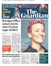 The Guardian (UK) Newspaper Front Page for 31 January 2020