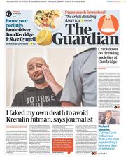 The Guardian (UK) Newspaper Front Page for 31 May 2018