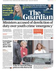 The Guardian (UK) Newspaper Front Page for 31 July 2019