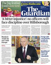 The Guardian front page for 3 December 2025