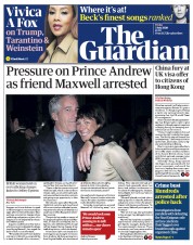 The Guardian (UK) Newspaper Front Page for 3 July 2020